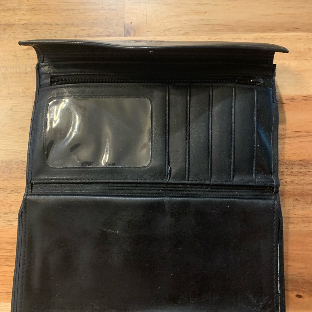 Burton black leather vintage Wallet - Picture 3 of 6